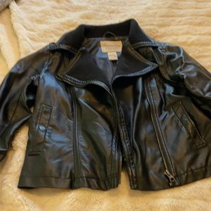 Ladies black leather jacket excellent condition